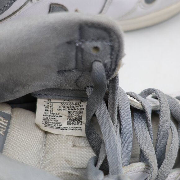 Nike Air Jordan 1 Retro High OG Stealth White Gray Men's US Size 11 555088-037 - Picture 3 of 14